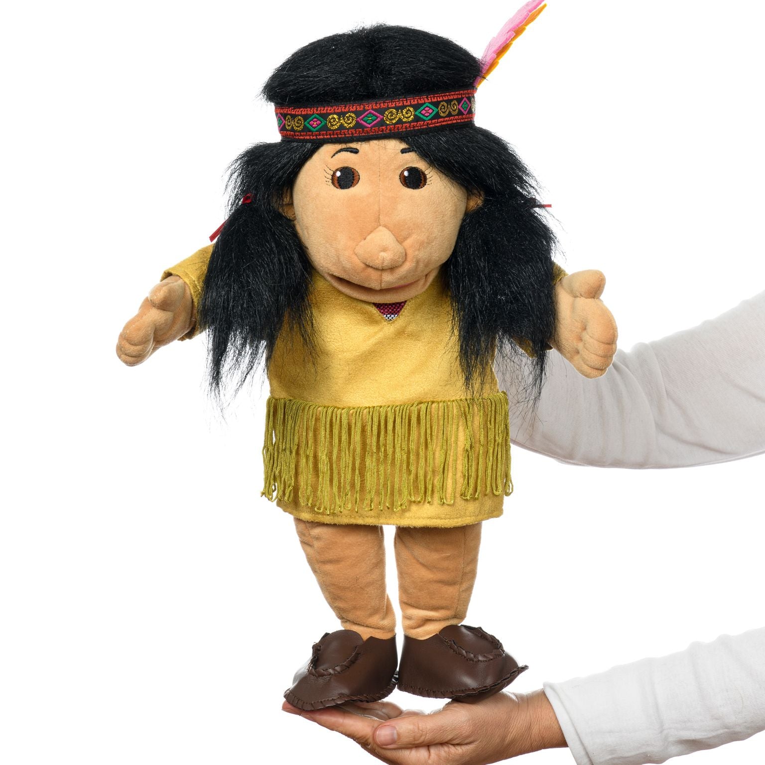 Hand Puppet - Girl,  New Mexican Costume