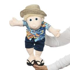 Hand Puppet - Boy, Dressed in Casual Beach Wear from Australia