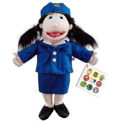 Hand Puppet - Girl, Dressed as a Flight Attendant