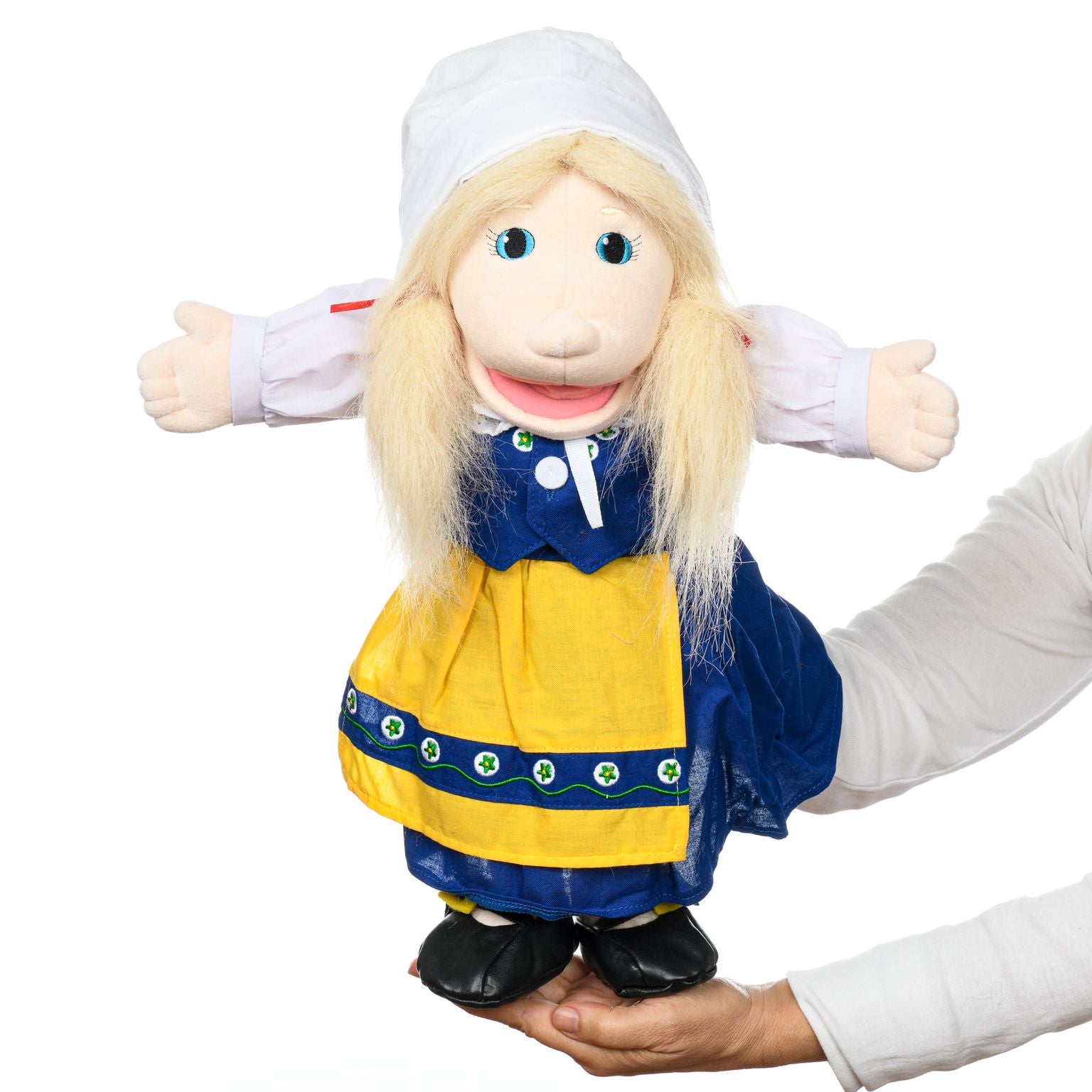Hand Puppet - Girl, Dressed in Traditional Costume from Sweden