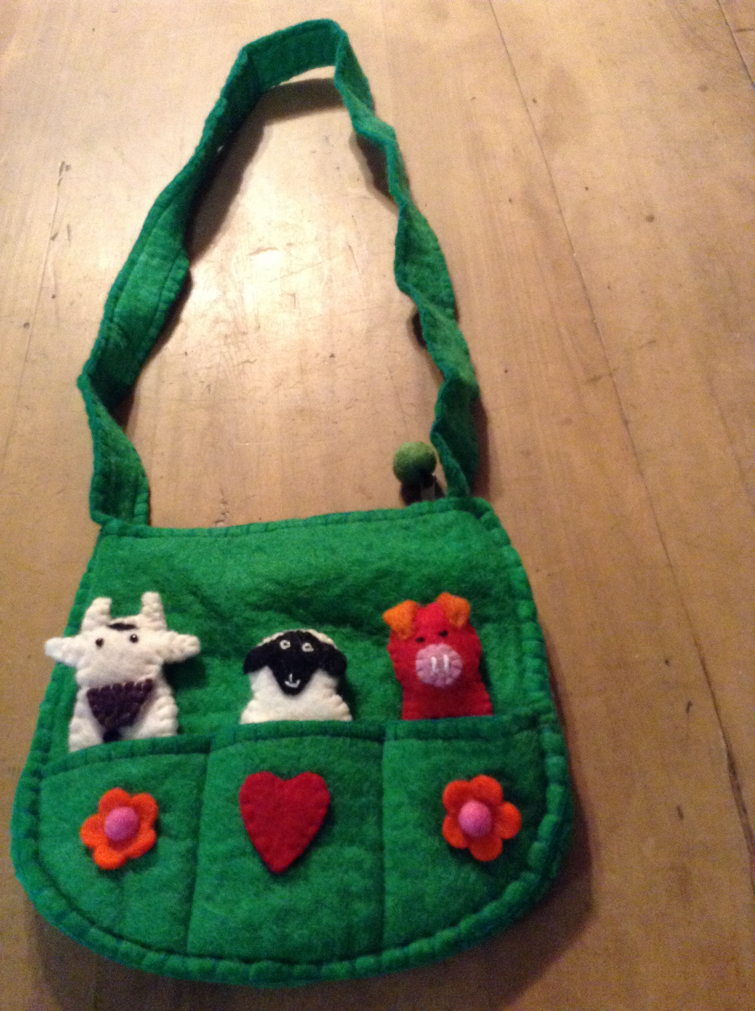 Finger Puppet Bag - green