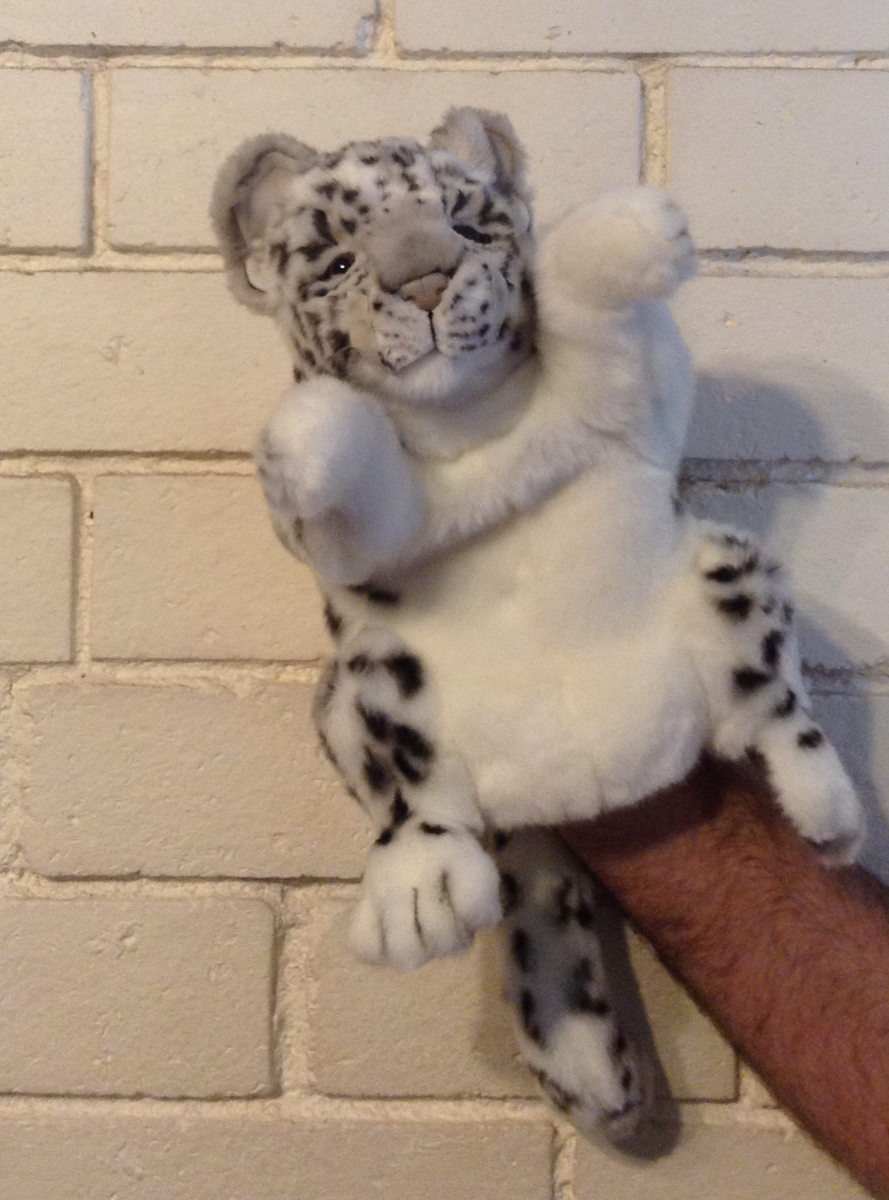 Leopard Puppet Hansa Hand Puppet - Snow Leopard – Hanzon Puppets