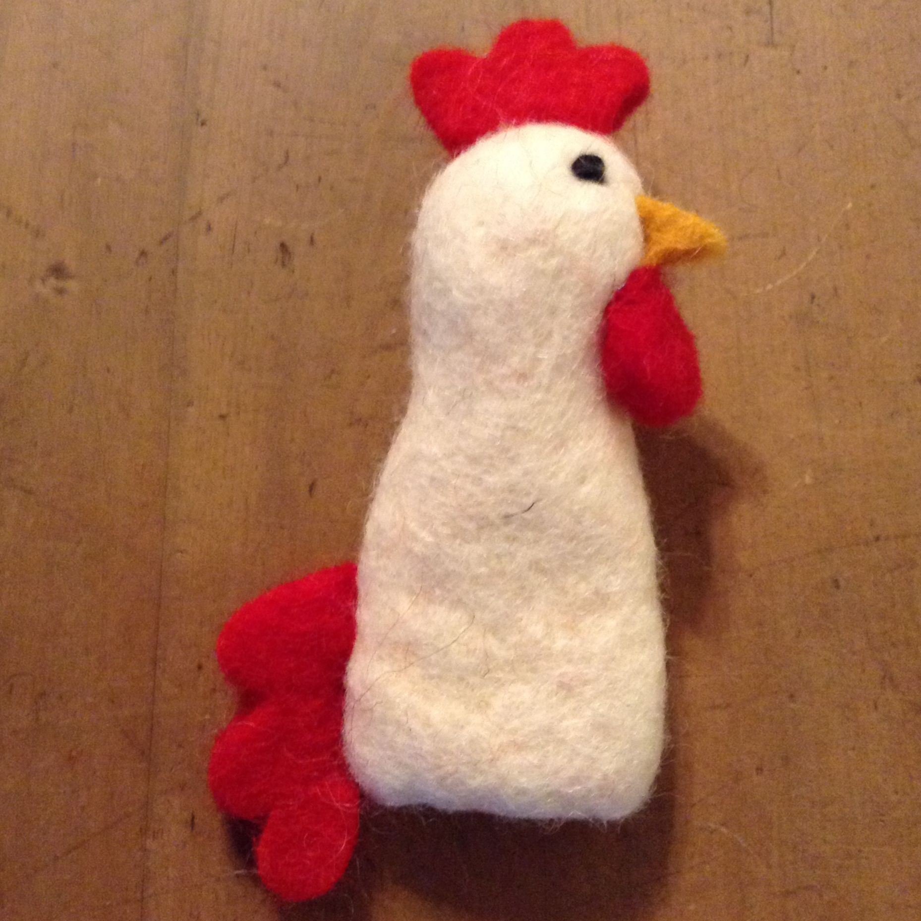 Felt Finger Puppet - Rooster - 100% wool felt