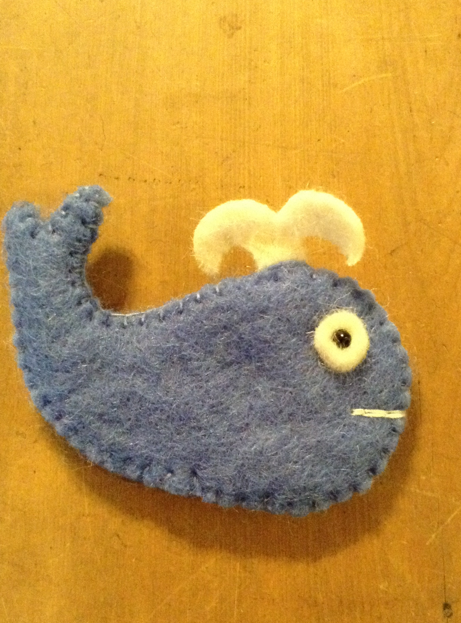 Felt Finger Puppet - Whale - 100% wool felt