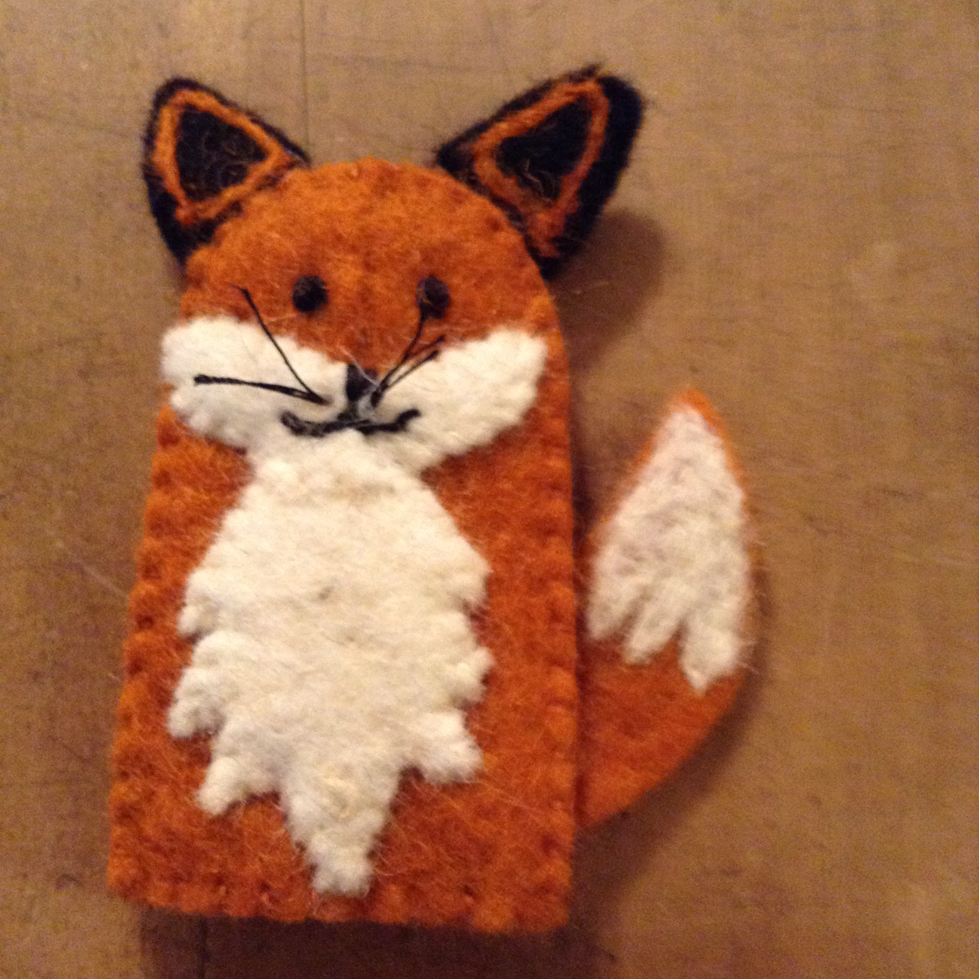 Felt Finger Puppet - Fox - 100% wool felt