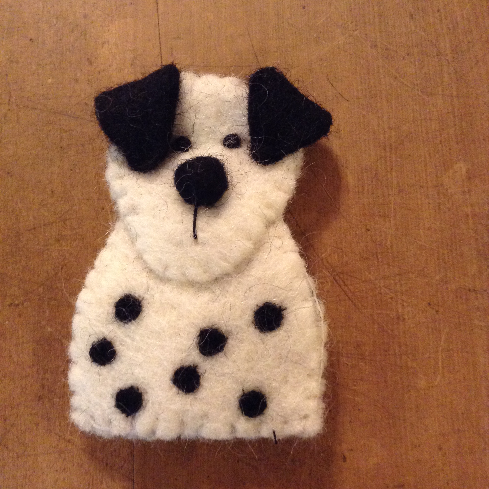 Felt Finger Puppet - Dog - 100% wool felt