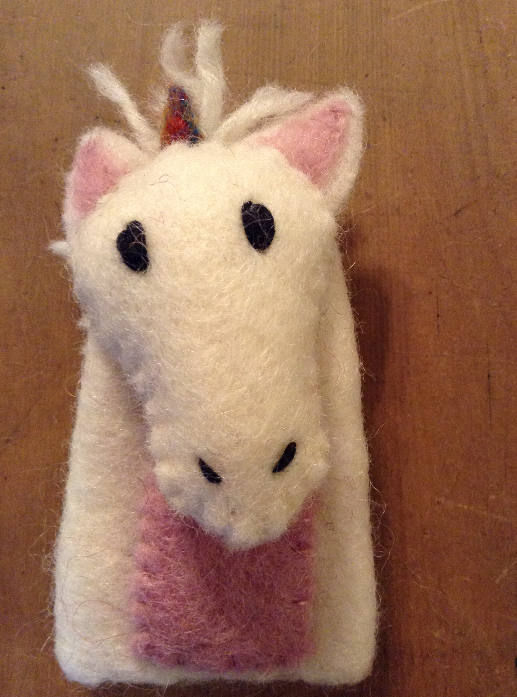 Felt Finger Puppet Unicorn